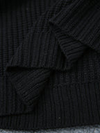 Ribbed Knit Sweater Dress Women's Half-Turtleneck Oversized Long Sleeve – Casual, Office, Holiday, Gift