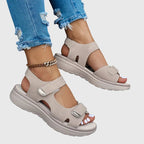 Sandals Black Open-Toe Adjustable Strap Platform Women's – Casual, Summer, Everyday, Comfort Walking