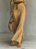 Women's Collared Maxi Dress | Belted Waist-Faylori