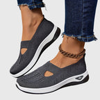 Slip-On Sneakers Green Mesh Women's Breathable Cutout – Casual, Walking Comfort Everyday Wear