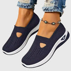 Slip-On Sneakers Green Mesh Women's Breathable Cutout – Casual, Walking Comfort Everyday Wear