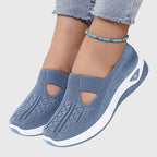 Slip-On Sneakers Green Mesh Women's Breathable Cutout – Casual, Walking Comfort Everyday Wear