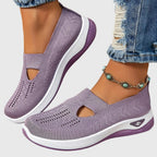Slip-On Sneakers Green Mesh Women's Breathable Cutout – Casual, Walking Comfort Everyday Wear