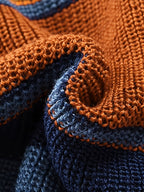 Striped Knit Cardigan Men's Shawl Collar Button-Up Sweater – Casual, Fall Layering