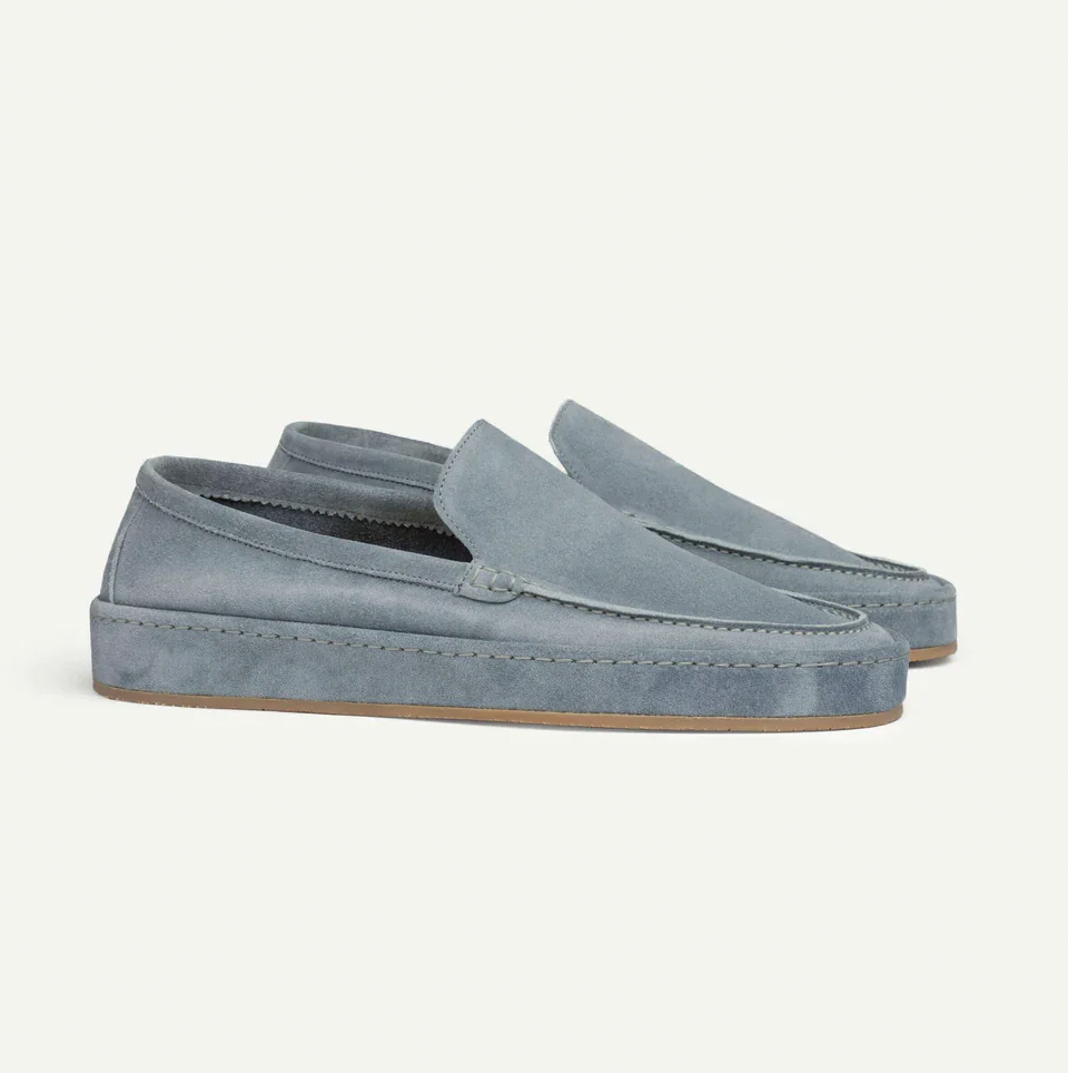 Suede Loafers Men's Grey Slip On Moccasins – Office, Holiday, Gift · Faylori