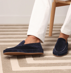 Suede Loafers Men's Grey Slip On Moccasins – Office, Holiday, Gift · Faylori