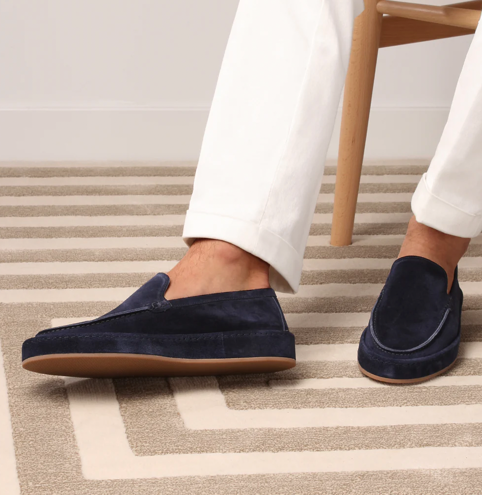 Suede Loafers Men's Grey Slip On Moccasins – Office, Holiday, Gift · Faylori