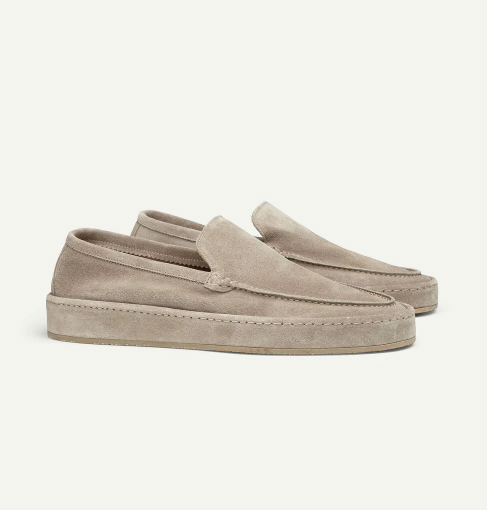 Suede Loafers Men's Grey Slip On Moccasins – Office, Holiday, Gift · Faylori