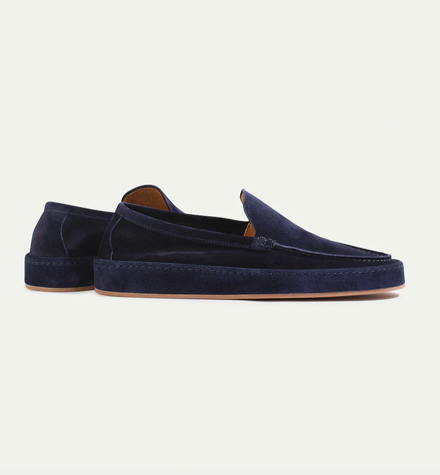Suede Loafers Men's Grey Slip On Moccasins – Office, Holiday, Gift · Faylori