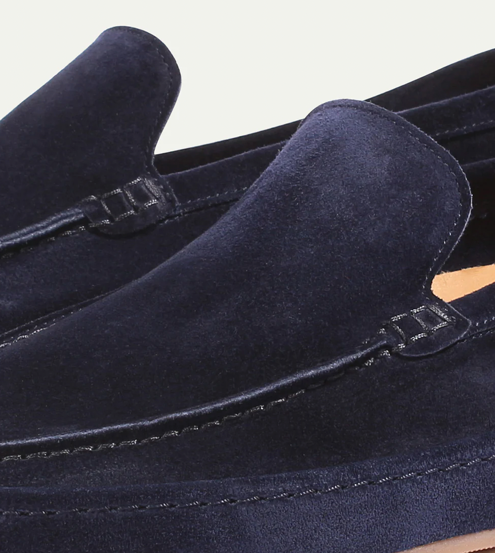 Suede Loafers Men's Grey Slip On Moccasins – Office, Holiday, Gift · Faylori