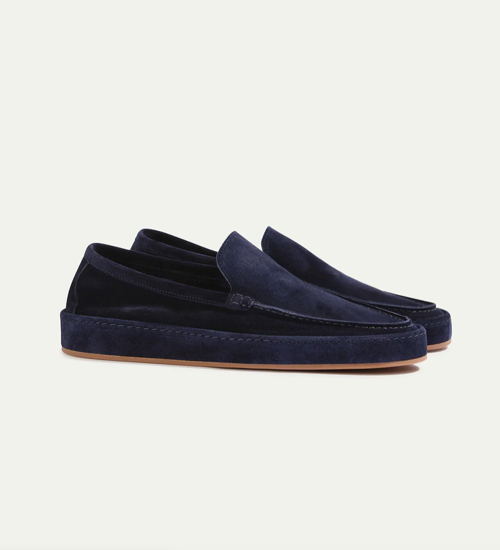 Suede Loafers Men's Grey Slip On Moccasins – Office, Holiday, Gift · Faylori