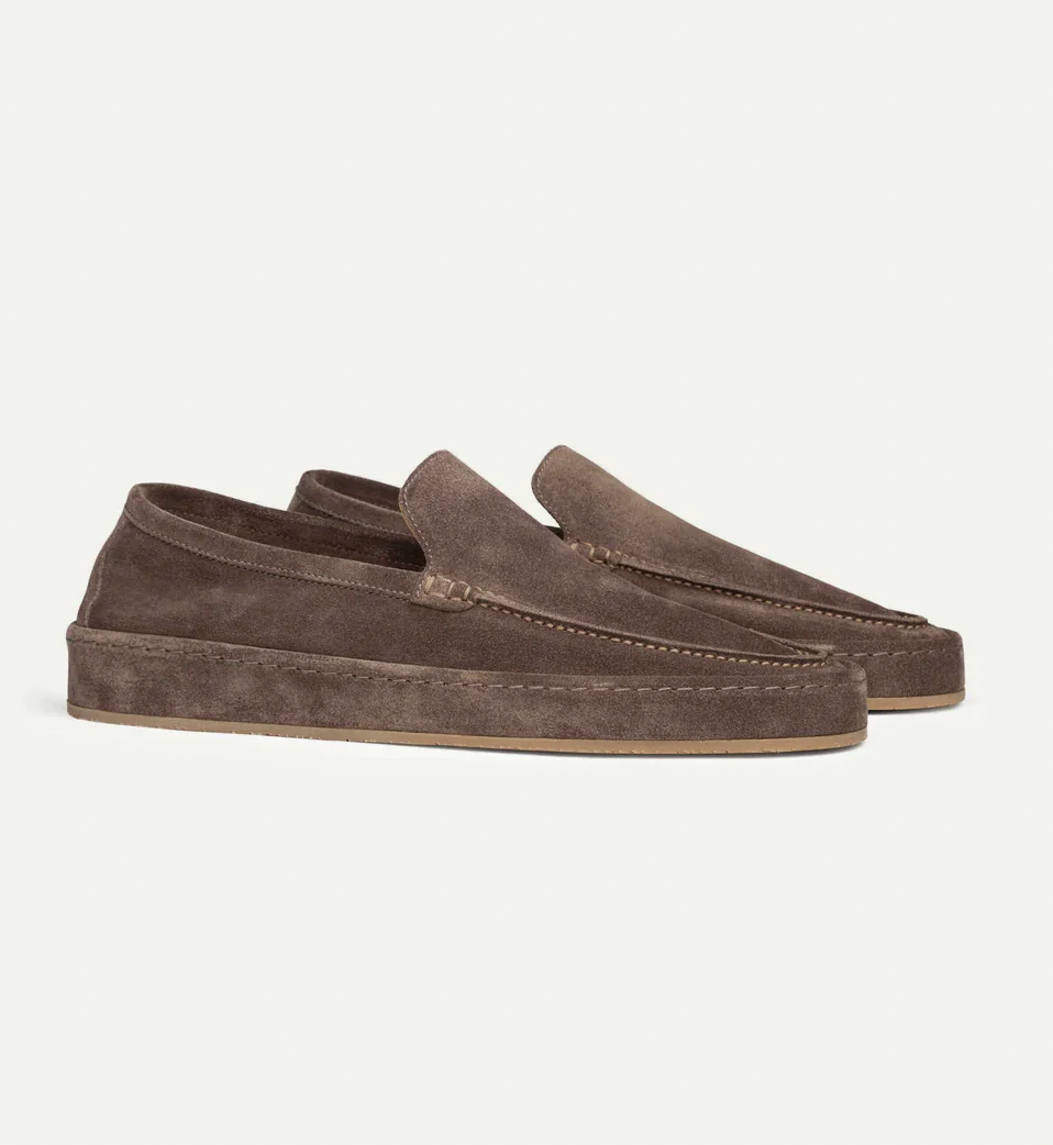 Suede Loafers Men's Grey Slip On Moccasins – Office, Holiday, Gift · Faylori