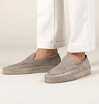 Suede Loafers Men's Grey Slip On Moccasins – Office, Holiday, Gift · Faylori