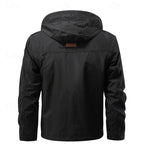 Tactical Hooded Jacket Men's Multi-Pocket Windproof Removable Hood – Hiking, Outdoor, Travel, Casual