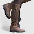 Tall Riding Boots Black Leather Women's Buckle Accent – Casual, Gift · Faylori
