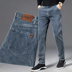 Tapered Jeans Men's Grey Denim 5-Pocket – Casual, Office · Faylori