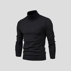 Turtleneck Sweater Men's Ribbed Knit White Long Sleeve Jumper – Casual, Office, Winter, Gift