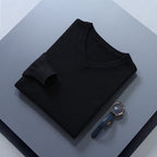 V-Neck Sweater Men's Navy Blue Long Sleeve Knit Pullover – Office, Casual, Gift · Faylori
