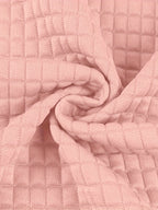Waffle Knit Hoodie Women's Textured Pullover with Drawstring & Kangaroo Pocket – Casual, Everyday