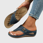 Wedge Thong Sandals Women's Cutout Flip Flops Comfort Slip-On – Casual, Summer, Everyday Wear