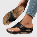 Wedge Thong Sandals Women's Cutout Flip Flops Comfort Slip-On – Casual, Summer, Everyday Wear