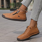 Women's Ankle Boots Green Faux Leather Lace-Up Side Zip Sneakers – Casual, Everyday Comfort Walking