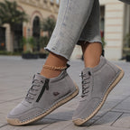 Women's Ankle Boots Green Faux Leather Lace-Up Side Zip Sneakers – Casual, Everyday Comfort Walking