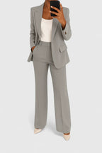 Women's Blazer Pants Suit Set Black 2-Piece – Office, Business, Formal, Work, Gift