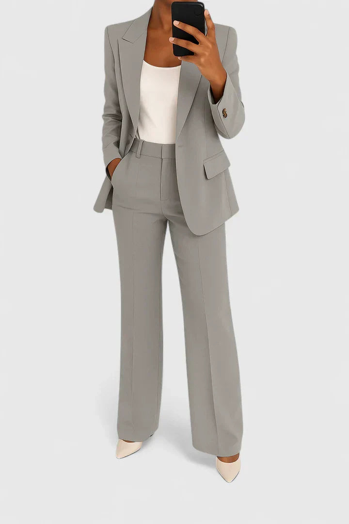 Women's Blazer Pants Suit Set Black 2-Piece – Office, Business, Formal, Work, Gift