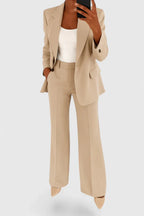 Women's Blazer Pants Suit Set Black 2-Piece – Office, Business, Formal, Work, Gift