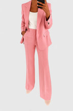 Women's Blazer Pants Suit Set Black 2-Piece – Office, Business, Formal, Work, Gift