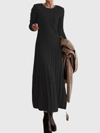 Women's Cable-Knit Maxi Sweater Dress | Crewneck-Faylori