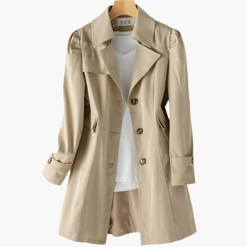 Women's Classic Trench Coat | Notched Lapel-Faylori