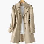Women's Classic Trench Coat | Notched Lapel-Faylori