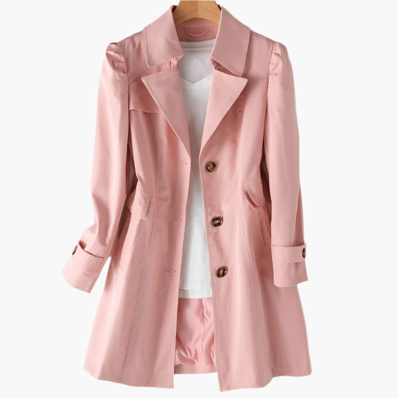 Women's Classic Trench Coat | Notched Lapel-Faylori