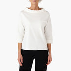 Women's Cowl Neck Top | Three-Quarter Sleeve-Faylori