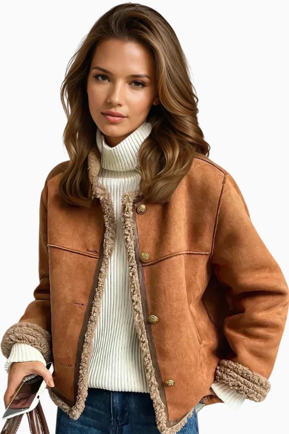 Women's Cropped Jacket | Button Front-Faylori