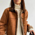 Women's Cropped Jacket | Button Front-Faylori