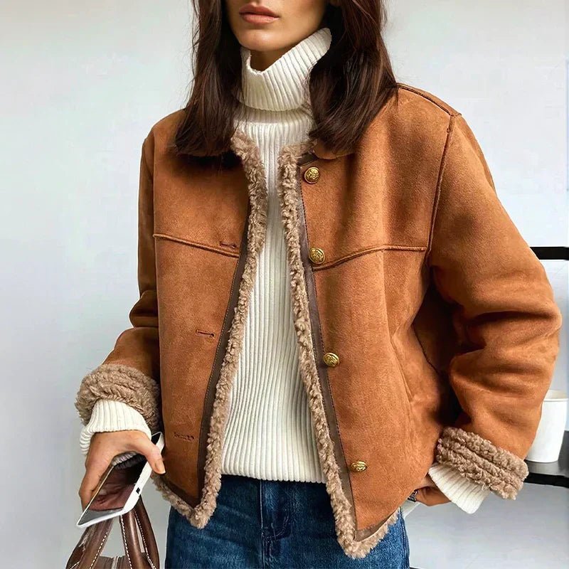 Women's Cropped Jacket | Button Front-Faylori