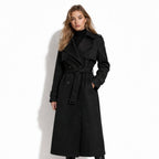 Women's Double-Breasted Trench Coat Belted Long Oversized Fit – Casual, Office, Holiday, Gift