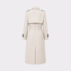 Women's Double-Breasted Trench Coat Belted Long Oversized Fit – Casual, Office, Holiday, Gift