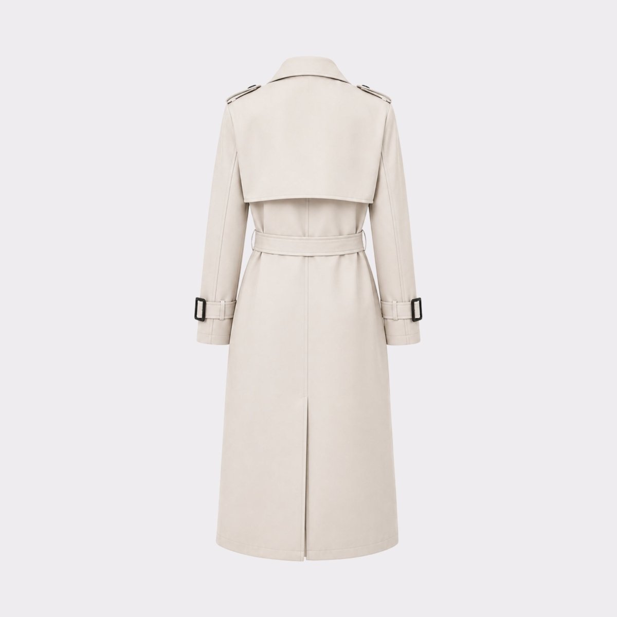 Women's Double-Breasted Trench Coat Belted Long Oversized Fit – Casual, Office, Holiday, Gift