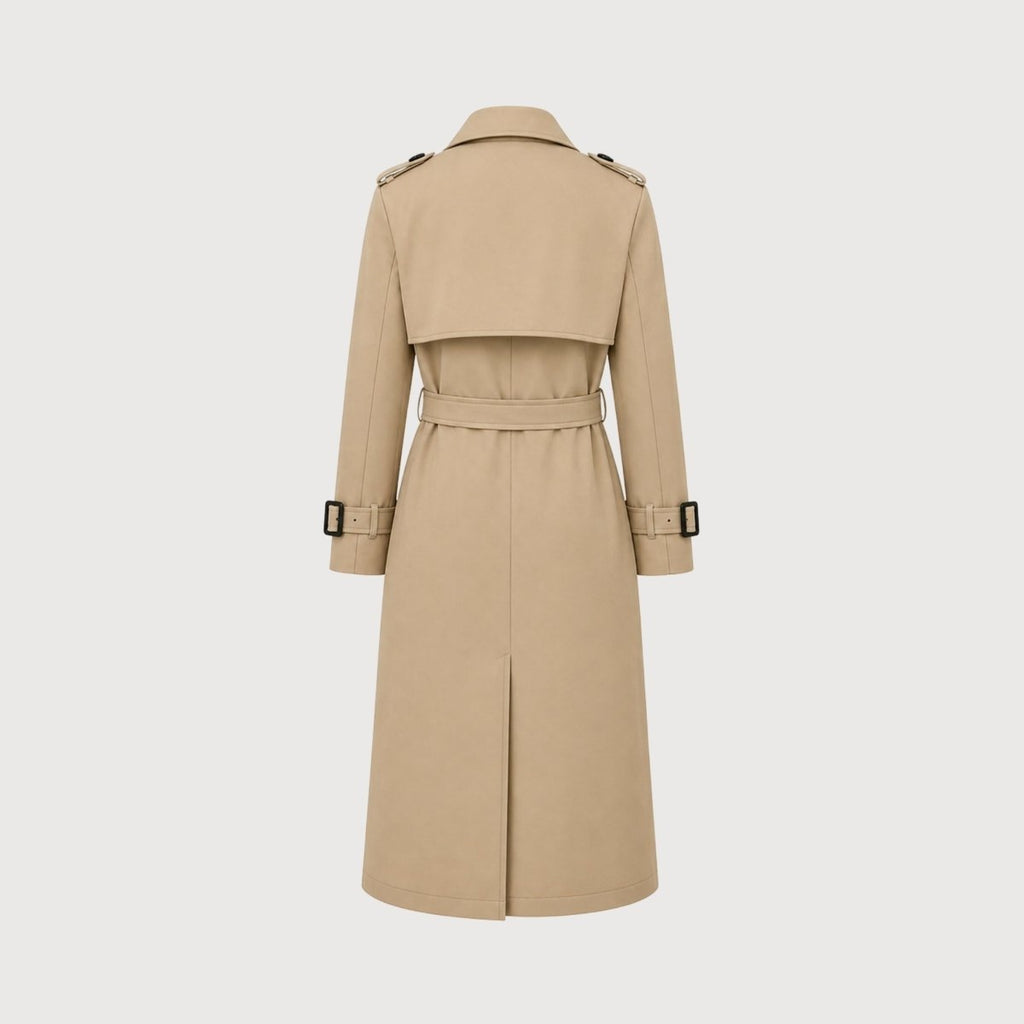 Women's Double-Breasted Trench Coat Belted Long Oversized Fit – Casual, Office, Holiday, Gift