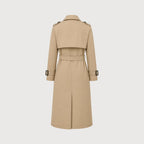 Women's Double-Breasted Trench Coat Belted Long Oversized Fit – Casual, Office, Holiday, Gift