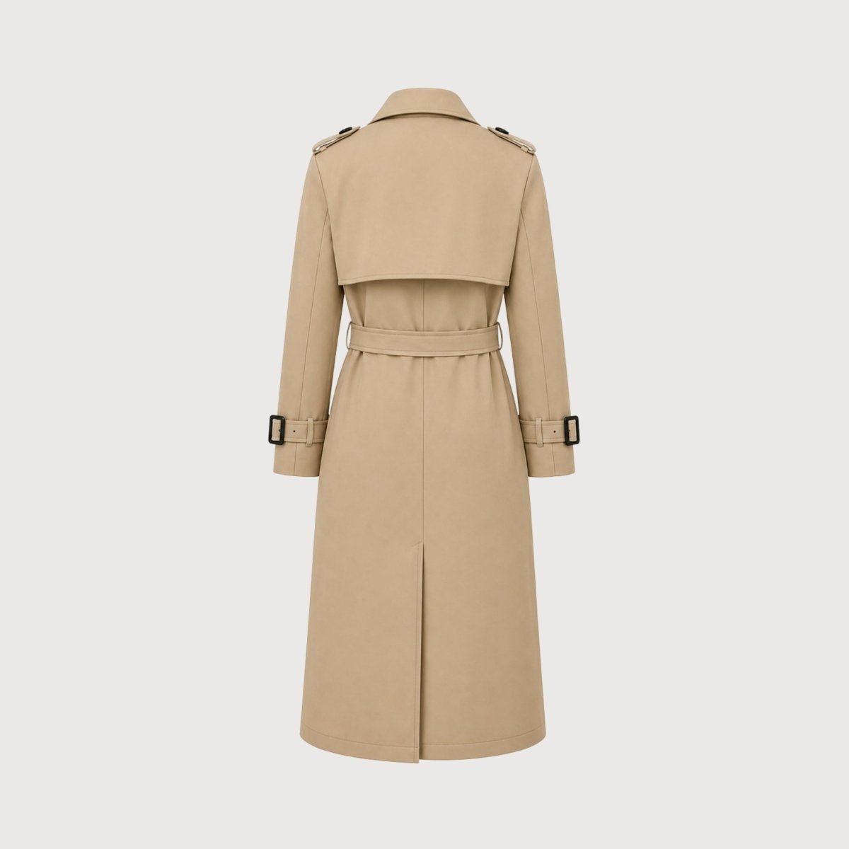 Women's Double-Breasted Trench Coat Belted Long Oversized Fit – Casual, Office, Holiday, Gift