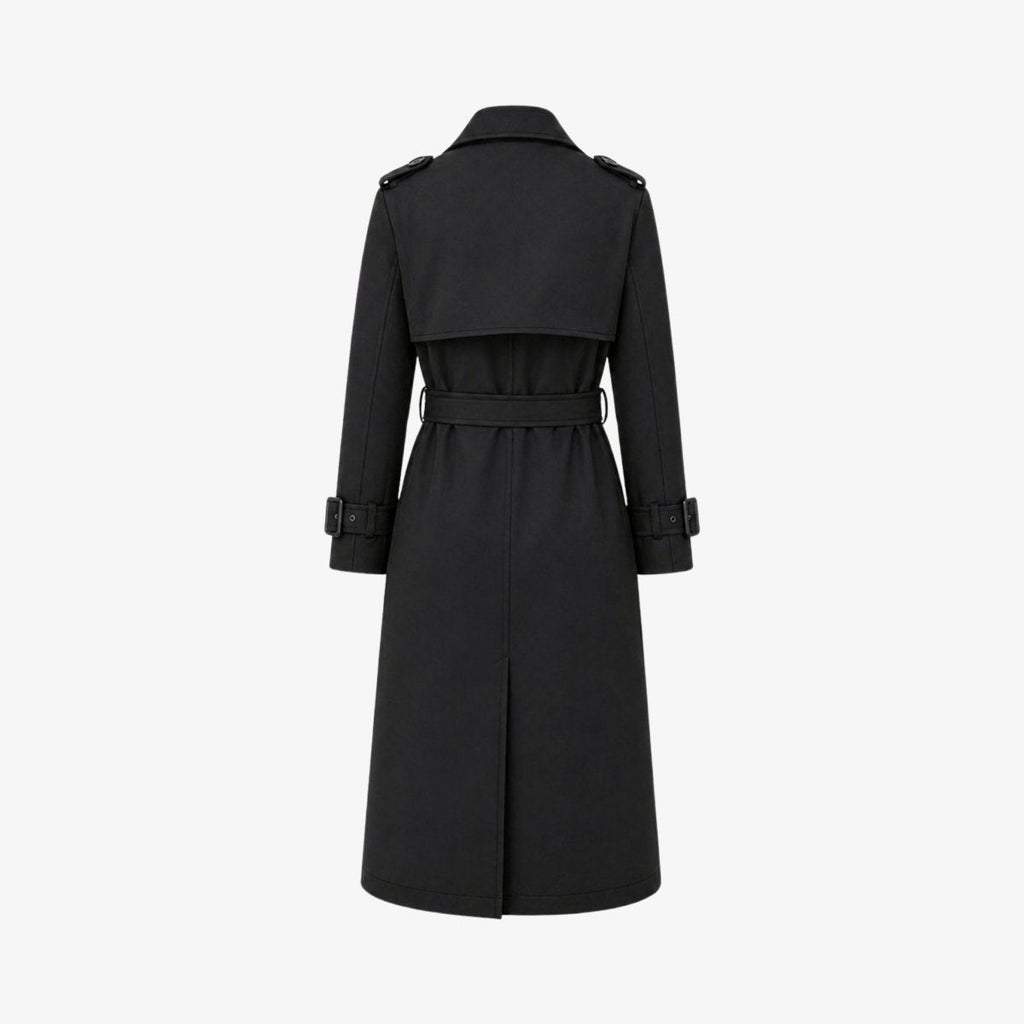 Women's Double-Breasted Trench Coat Belted Long Oversized Fit – Casual, Office, Holiday, Gift