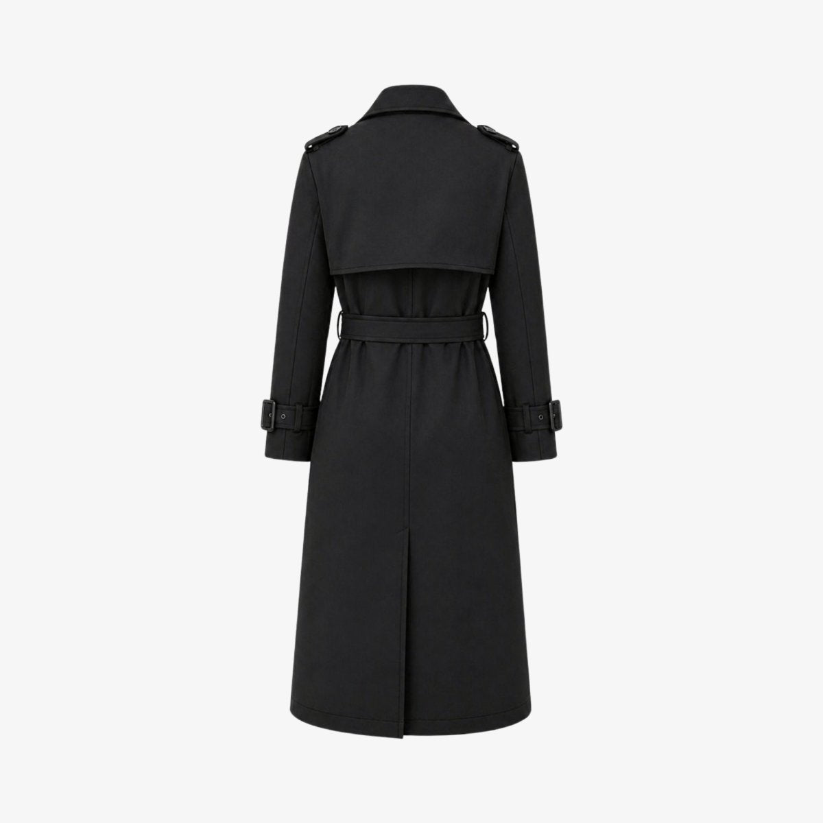 Women's Double-Breasted Trench Coat Belted Long Oversized Fit – Casual, Office, Holiday, Gift