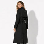 Women's Double-Breasted Trench Coat Belted Long Oversized Fit – Casual, Office, Holiday, Gift