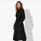 Women's Double-Breasted Trench Coat Belted Long Oversized Fit – Casual, Office, Holiday, Gift