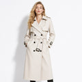 Women's Double-Breasted Trench Coat Belted Long Oversized Fit – Casual, Office, Holiday, Gift